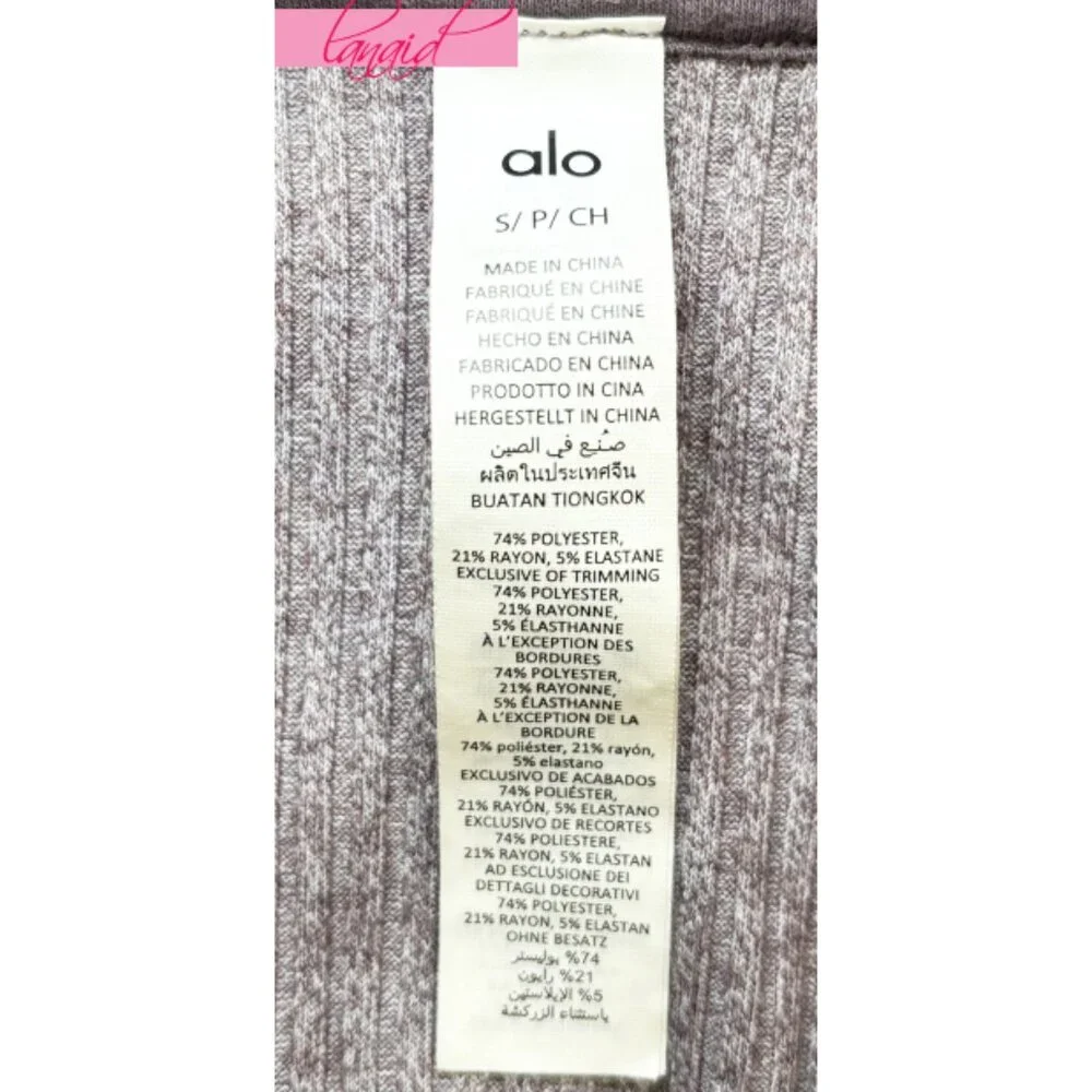 Alo Muse Hoodie Raisinette Heather Ribbed Violet Hood Sweater Hooded Sweatshirt